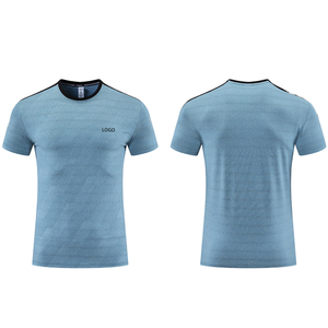 Camiseta Deportiva Transpirable con Estampado de Microfibra de Poliéster para Hombre, Cuello Redondo, Precio de Fábrica, Tops Casuales - Product Image 1