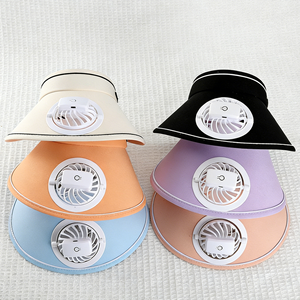 Casquette Visière Pare-<span class=keywords><strong>Soleil</strong></span> Ouverte pour Femme avec Ventilateur Rafraîchissant Rechargeable, Large Bord pour Sports de Plein Air, Camping, Pêche, Été - Product Image 6