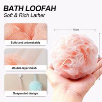 Fleur de bain colorée en fibre de polyester PE en mousse riche