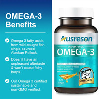 Nouvelles Capsules d'Huile de Poisson Oméga-3 6 9 Originales Testées 500mg 1000mg Vitamines Supplément Humain Halal Végétalien Oméga 3 en Chine