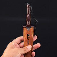 Arme froide 22cm damas acier motif assaut poignard tout métal artisanat Collection jouet épée modèle pour Cosplay et jouer