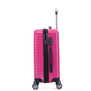 Nuevo equipaje ligero personalizado de gran capacidad clásico 4 ruedas giratorias ABS viaje duro Trolley juegos de equipaje con cerradura