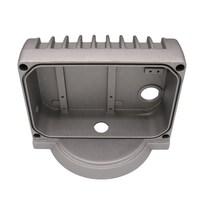 Piezas de Metal de fundición a presión de Zinc y aluminio, piezas de lámpara para exteriores, luz Led de energía Solar, carcasa de farola personalizada de fábrica