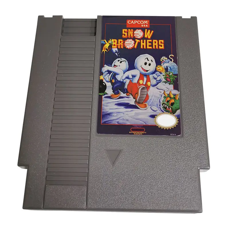 Trò chơi video Retro 8 bit 72 Pin cho NES "snowbrothers", cho bảng điều khiển trò chơi cổ điển retro, cho hộp mực trò chơi NES