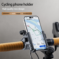 Support de téléphone flexible en plastique ABS pour guidon de vélo électrique, de moto ou de scooter - Logo personnalisé et installation facile