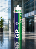 Scellant silicone de type acétique GP 668, imperméable, anti-moisissure, transparent, adhésif pour l'étanchéité des surfaces en verre intérieures et extérieures