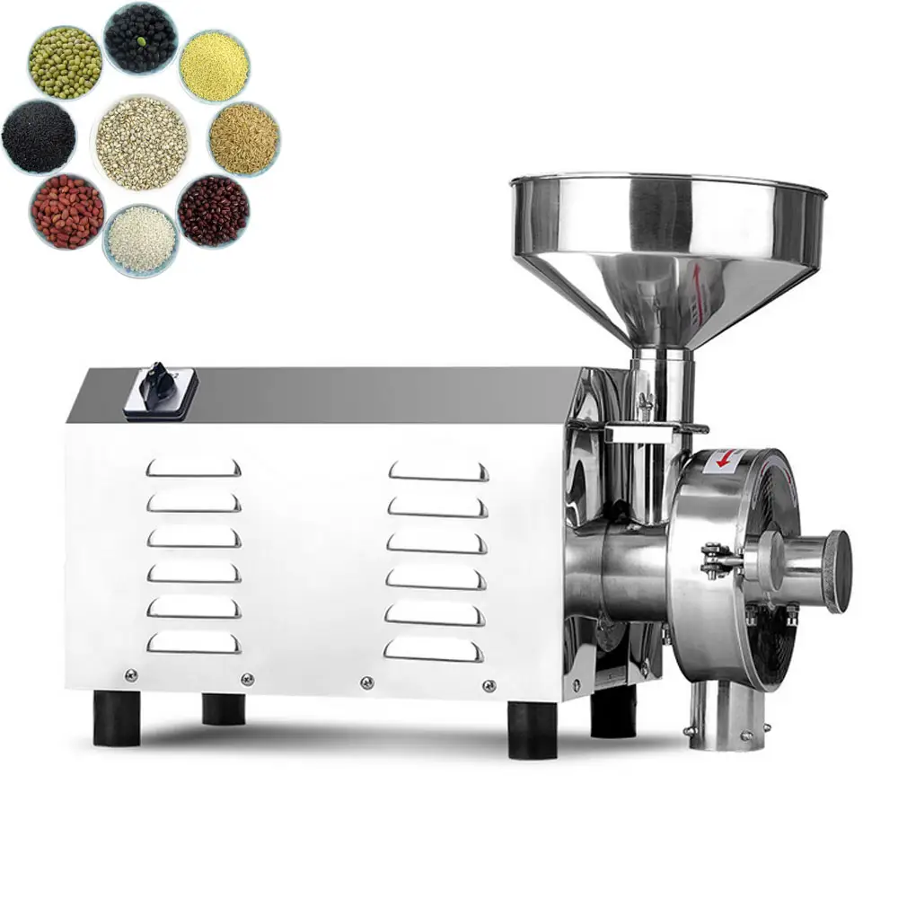 Commercial Multifunction Grain Flour Mill Grinder For Sale Small Rice Herb Spice Chilli Powder Grinding Milling Machine