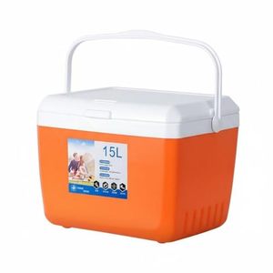 Juego de Neveras Portátiles Modernas Aisladas al por Mayor, Capacidades de 5L, 13L, 27L y 45L, Aptas para Alimentos, de Plástico Naranja y Azul para Almacenamiento en Exteriores - Product Image 1