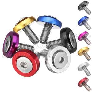 20 piezas M6x15mm CNC de aluminio, estilo automotriz, pegatinas universales para parachoques, contraseña para arandelas de guardabarros, kit de decoración para el compartimento del motor - Product Image 3