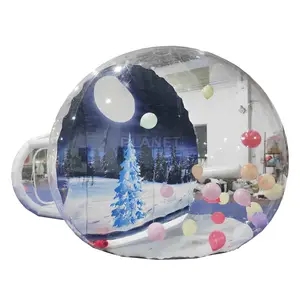 Christmas Giant Blow Up Inflatable Snow Globe Clear PVC Human Inflatable Bubble Tent With Blow Balloon