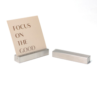 Porte-cartes de buffet pour cuisine de restaurant en acier inoxydable 304, accessoire de numéro de table de mariage, support de cartes de visite, porte-panneaux métallique