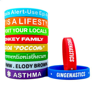 Impression de vente chaude ou logo en relief avec des élastiques en silicone de couleur pour les promotions - Product Image 1