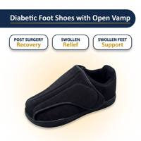 Chaussures Diabétiques à Bout Ouvert et Espace Extra Large, Certifiées CE ISO, Vente Directe Usine, Idéales pour les Pieds Enflés Post-Opératoires et les Soins des Pieds Diabétiques