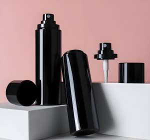 100ml Round <strong>PET</strong> Clear Mist Spray Bottles With Black Plastic Pump Head - Product Image 3