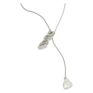 Collier <span class=keywords><strong>chaîne</strong></span> serpent ajustable en cuivre électroplaqué, surface lisse, forme extraterrestre, pour <span class=keywords><strong>femme</strong></span> ; Niche haut de gamme abstraite - Product Image 5