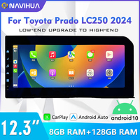 Navihua nouvelle mise à niveau accessoires kit intérieur Android voiture lecteur multimédia Gps Navi Autoradio pour Toyota Prado LC250 2024 2025
