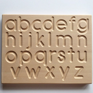 Tablero de Seguimiento de Letras Mayúsculas y Minúsculas Montessori Personalizado, Tablero de Trazado del Alfabeto de Madera - Product Image 4