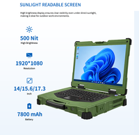15.6 "Sunlight Screen Outdoor IP65 Trois Preuve Ordinateurs portables industriels robustes avec 4060 Graphic 32G RAM 512G SSD