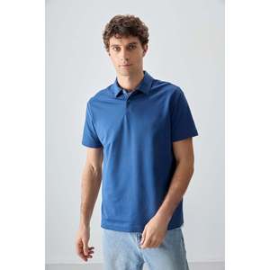 Polo en piqué de coton Parliament pour homme, manches courtes, coupe oversize, col texturé, t-shirt basique 88381 - Product Image 5