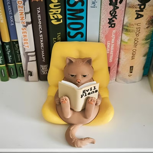 Figura de Gato Impresa en 3D Absorbida por una Buena Lectura - Product Image 4