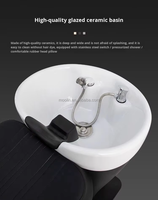 MOOLIN Meilleure Vente Fauteuil de Lavage Capillaire avec Massage et Spa, Lit de Lavage, Unité de Lavage Dorsal avec Bassin et Évier