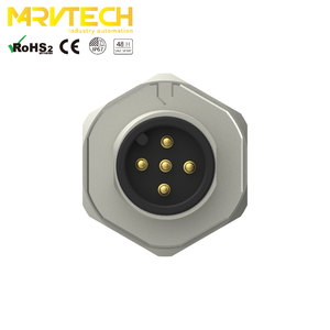 Conector IEC IP67 Personalizado de Latón/Niquelado - Uso Automotriz/Eléctrico/Comunicación de Datos, 4A 60V, Modelo FEAM4.5F-0.5 - Product Image 4