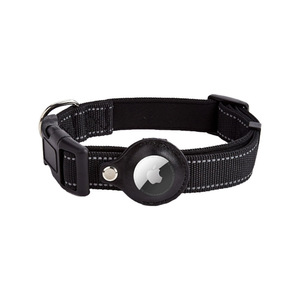 Collier et laisse pour animaux de compagnie <span class=keywords><strong>Wanda</strong></span> Classic en <span class=keywords><strong>nylon</strong></span>, motif uni, rembourré, avec localisateur AirTag intégré, fermeture à bouton, rubans, lavage à la main - Meilleures ventes - Product Image 5