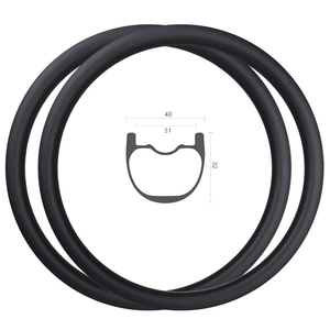Carbone 26er/27.5er/29er Down Hill Montagne Vélo <span class=keywords><strong>Jante</strong></span> 40mm <span class=keywords><strong>Tubeless</strong></span> 28H 32H pour Enduro DH - Product Image 1