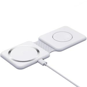 Cargador inalámbrico magnético plegable de 15W 2 en 1 soporte de estación magnética para <span class=keywords><strong>iPhone</strong></span> 15 14 <span class=keywords><strong>13</strong></span> 12 Pro Max para Iwatch - Product Image 1