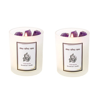 2025 Neues Design Spirituelle Edelstein-Heimaromatherapieprodukte Chakra Duftkerze mit Amethystkristallen