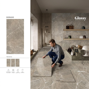 Vistaar Dorado Cream 600x1200mm Glazed Porcelain Floor Tiles Marble Effect for Premium Interior Spaces - Product Image 2