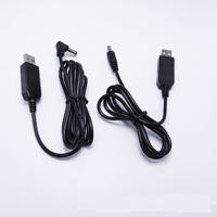 Câble convertisseur 5v à dc 12v blanc usb, 10 pièces 50cm dc3.5 x 1.35mm, convertisseur étagé