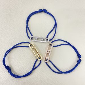 Pulseras Ajustables y Personalizables con Corte Hexagonal Geométrico en Plata de Ley 925 - Baño de Oro Rosa con Incrustaciones de Circonio Minimalistas - Product Image 2