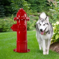 Ornement en résine pour hydrant de pompiers « POUR CHIENS DE FAIRE LEUR BESOIN » avec un chiot mignon, décoration de jardin d'extérieur pour pelouse, cadeau sur le thème des animaux pour les amoureux des chiens