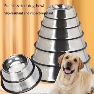 Atacado Aço Inoxidável <span class=keywords><strong>Dog</strong></span> <span class=keywords><strong>Bowl</strong></span> Antiderrapante Pet Food Dish, Heavy Duty Chew Proof Cat <span class=keywords><strong>Bowl</strong></span>, em massa disponível para revendedores - Product Image 4