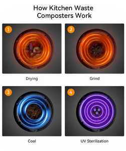Machine électrique de compostage de cuisine 4.2l pour l'élimination des déchets alimentaires Machine de compostage pour la <span class=keywords><strong>maison</strong></span> - Product Image 3
