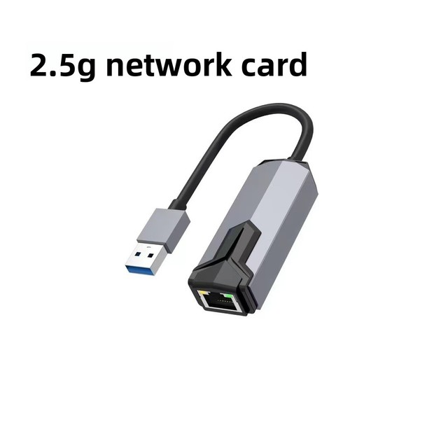 Type-C USB 3.0 2.5G Ethernet RJ45 Port Gigabit Network Adapter Converter  Compatible with Laptop in Stock Aluminum Alloy
