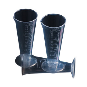 O'Kayme <b>Plastic</b> Measuring <b>Cup</b> 25ml 50ml 100ml 250ml 500ml 1000ml Polypropylene Transparent Graduated Beaker Lab Use - Product Image 4