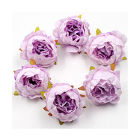 Fleurs de pivoine artificielles en soie de 5 cm, arrangements floraux de style européen, décoration de la maison haut de gamme, décoration murale réaliste