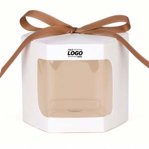 Cajas de Regalo Hexagonales con Ventanas de Exhibición, Cajas de Papel Premium con Tapas para Manualidades, Pasteles, Dulces para Fiestas de Boda - Product Image 3