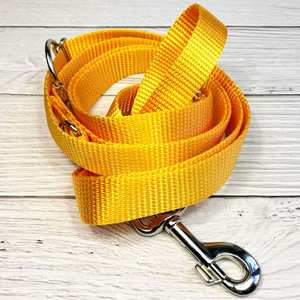 Laisse Réglable, Laisse Nylon Jaune, Laisse Souple, Cadeau pour Amoureux des Chiens, 3 Longueurs, Durable .75 "1" Or Rose, Or Ou Sier - Product Image 1