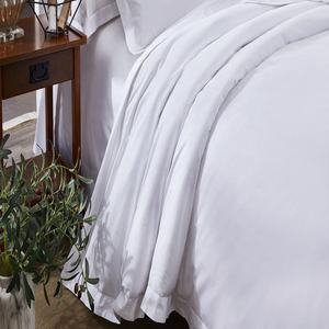 Juego de fundas de edredón para Hotel, cobertor de lino 100% algodón blanco liso, tamaño <span class=keywords><strong>individual</strong></span>, 4 unidades - Product Image 6