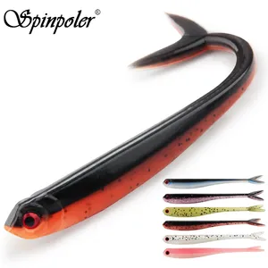 Spinpoler-طعم صغير ناعم لصيد السمك, طعم اصطناعي رخيص ، شوكة ذيل ، Jerkbait ، مطاطي ، لصيد السمك ، معدات التزويد والتزحلق