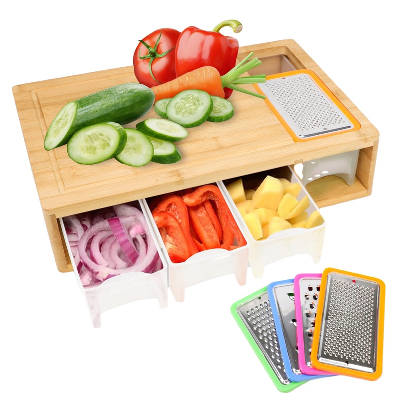 Large Multi Functional Bamboo Cutting Board