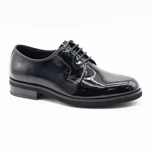 Sapatos uniforme perfeito qualquer ocasião formal cadarço de couro patenteado