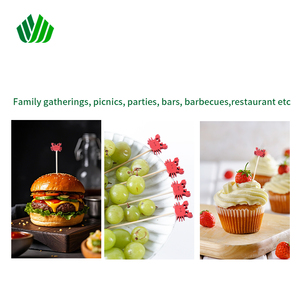 Palitos <span class=keywords><strong>de</strong></span> fruta desechables <span class=keywords><strong>de</strong></span> madera natural 9cm <span class=keywords><strong>cangrejo</strong></span> rojo <span class=keywords><strong>de</strong></span> bambú para acampar - Product Image 4