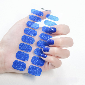 Silver Glitter <b>Sequin</b> 3D Nail Wraps Solid Color Plastic Nail Polish Stickers Long Lasting Adhesive Manicure Decals - Product Image 3