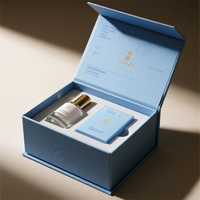 Échantillon de conception de logo personnalisé, emballage de luxe haut de gamme, boîte en papier rigide rectangulaire vide pour ensemble d'outils cosmétiques, flacons de parfum