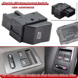 6X0959855B Interruptor DE CONTROL DE VENTANA eléctrica para VW POLO HATCHBACK Lupo Seat Cordoba Seat Ibiza 6N2 6X0 959 855B Luz roja Nuevo - Product Image 3