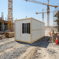 Bureau modulaire de chantier à déploiement rapide, isolation thermique, mobile, durable, maison préfabriquée pliable de type X
